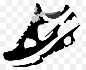 Transparent Running Shoe Clipart - Silhouette Of Nike Shoes Emoji,Emoji Tennis Shoes