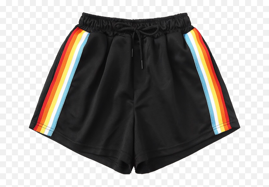 Comfy Shorts Rainbow Black Comfy Pjs Pjamas Cute Aesthe - Board Short Emoji,Shorts Emoji
