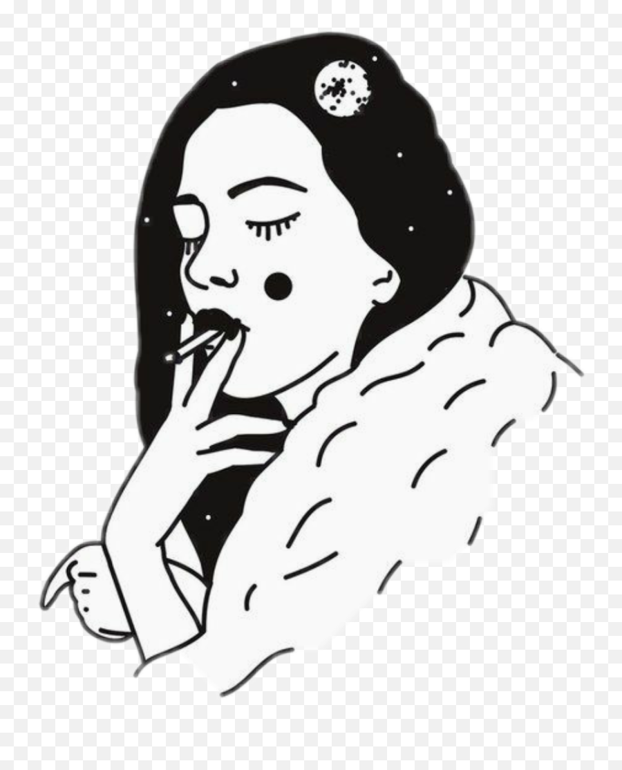 Smoke Girl Sad Sadgirl Top Tumblr Blackandwhite Black - Sad Girl Tumblr Png Emoji,Smoke Nose Emoji