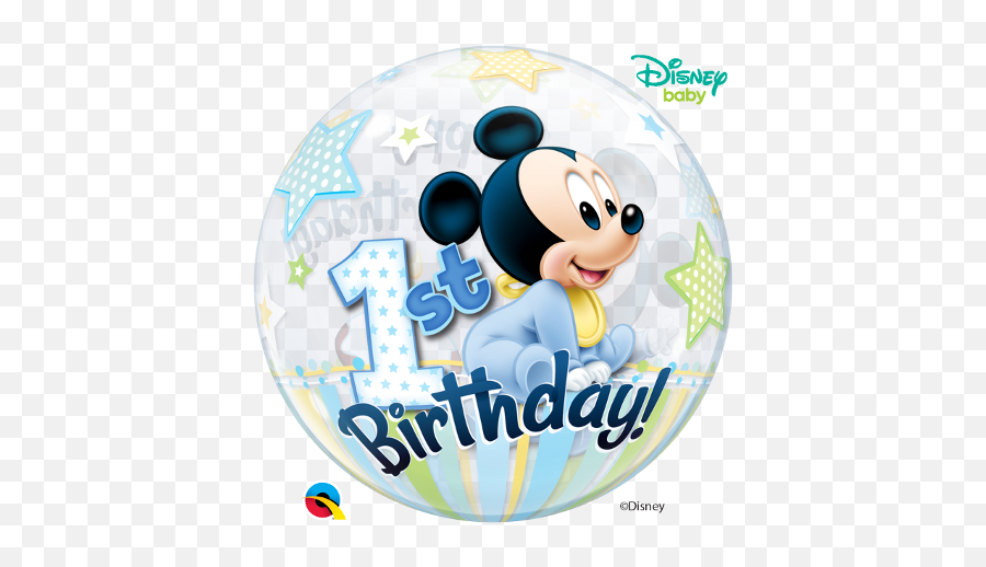 Disney Mickey Mouse 1st Birthday Balloon - Mickey Mouse 1st Bday Balloons Emoji,Mickey Mouse Emoticon