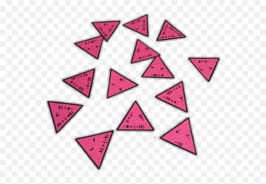 My Math Resources - Adding Integers Middle School Math Triangle Emoji,Emoji Level 44