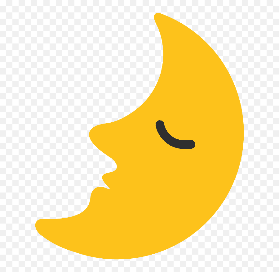 First Quarter Moon Face Emoji Clipart - Emoticon,First Emoji