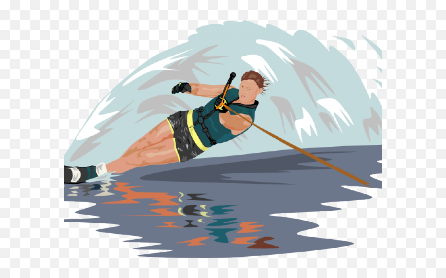 Ski Clipart Cartoon Water - Stick Person Cartoon Slalom Ski Les Sports Extremes Ressources Emoji,Jet Ski Emoji