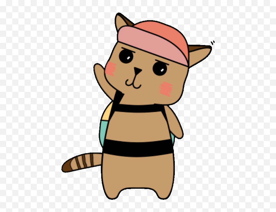A Cute Cat Greets - Fictional Character Emoji,Cute Cat Emoticons