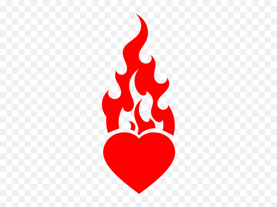 Heart Flame Fire - Heart Fire Png Vector Emoji,Fire Emotion