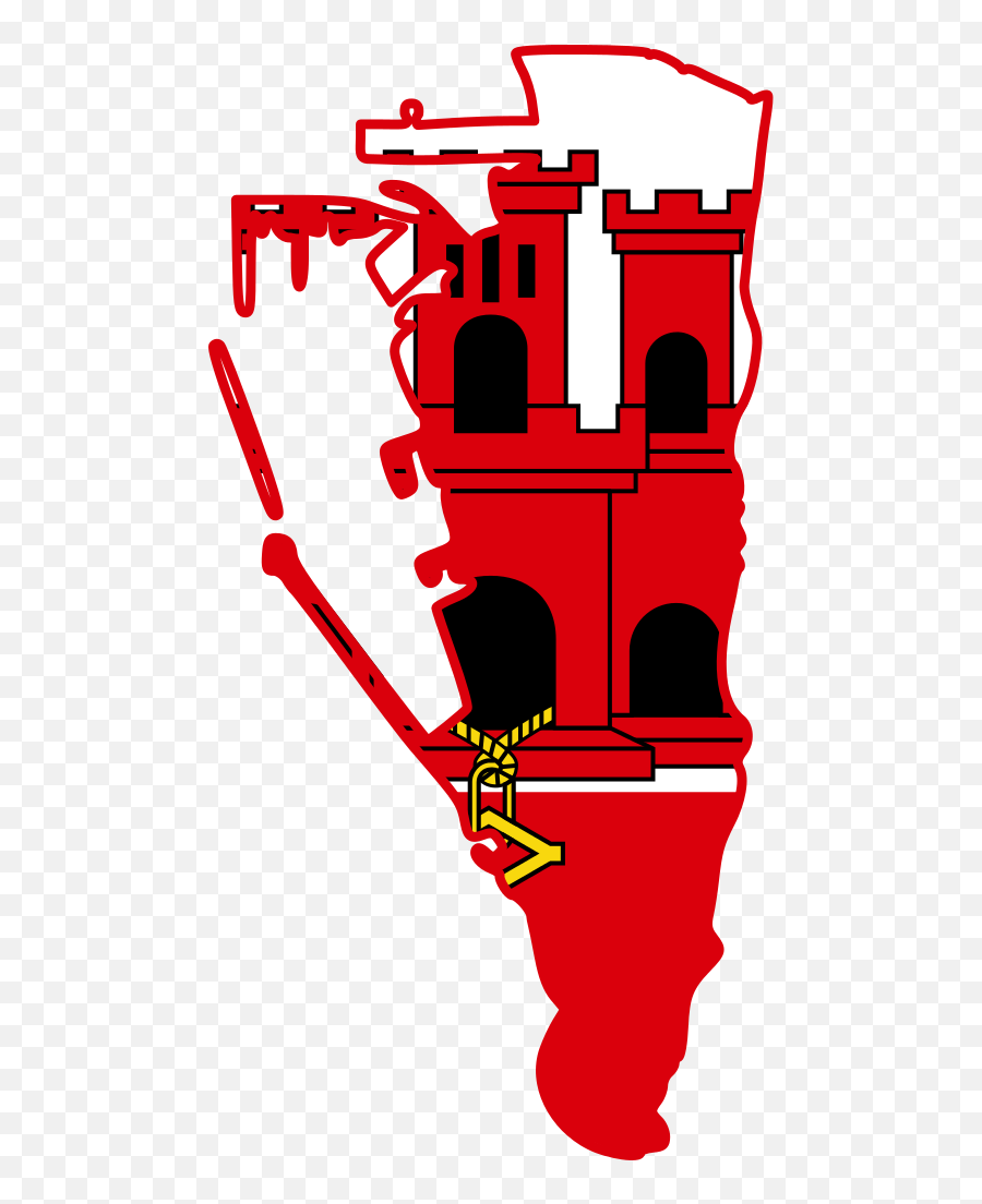 Flag Map Of Gibraltar - Gibraltar Flag Map Emoji,Catalan Flag Emoji