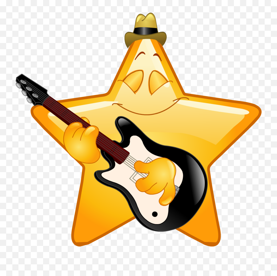 Download Hd A Smile Smileys Emojis Music The Emoji - Smiley Face Playing Guitar,Music Emojis