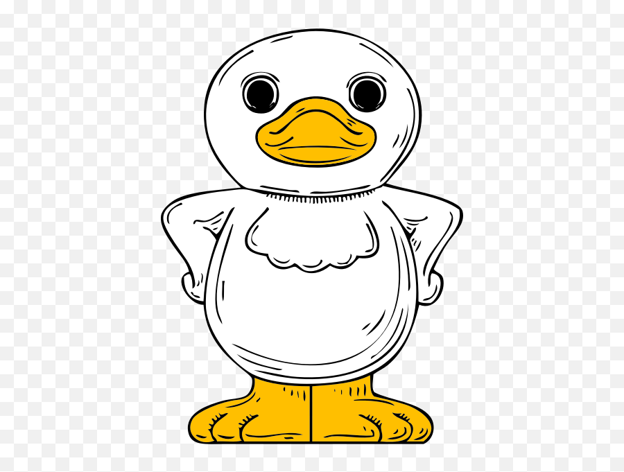 Standing Duck - Standing Duckling Clipart Black And White Emoji,Baby Duck Emoji