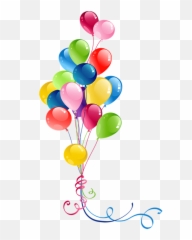 Balloons Celebration Party - Transparent Background Clear Background Balloon Clipart Emoji,Dance Party Emoticons