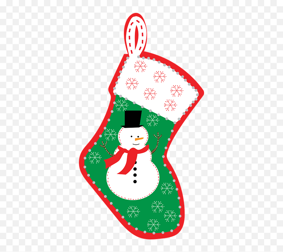 Christmas Stocking Xmas - Snowman Stocking Clipart Emoji,Christmas Stocking Emoji