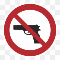 Free Pistol Gun Vectors - No Left Turn Traffic Sign Emoji