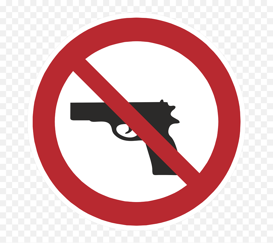 Free Pistol Gun Vectors - No Left Turn Traffic Sign Emoji,Pistol Emoticon