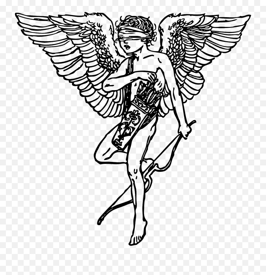 Cupid Angel Wings Armour Archer - Cupid With A Blindfold Emoji,Clock Arrow Finger Emoji