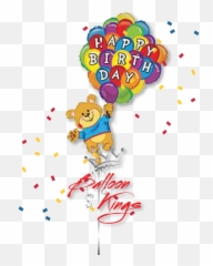 Happy Birthday Teddy Bear D - Birthday Teddy Bear With Balloons Png Emoji,Teddy Bear Emoji