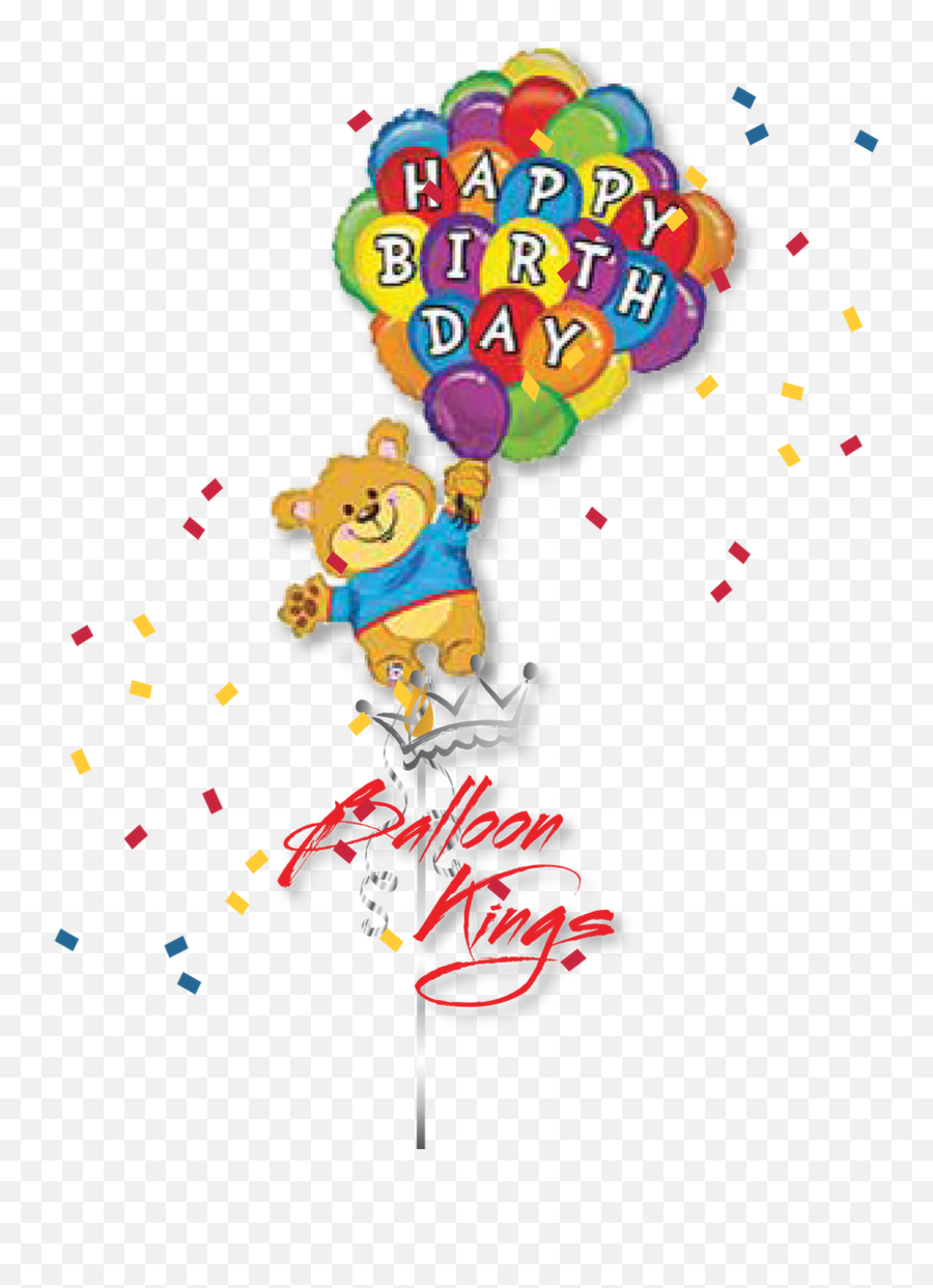 Happy Birthday Teddy Bear D - Birthday Teddy Bear With Balloons Png Emoji,Teddy Bear Emoji
