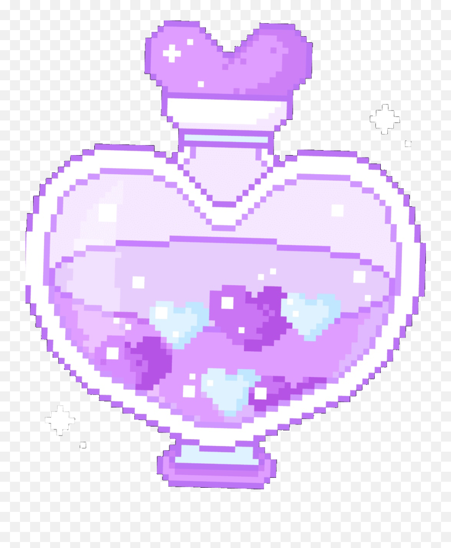 Purple Potion Elixir Pitu Pixel - Cute Pixel Png Gif Emoji,Potion Emoji