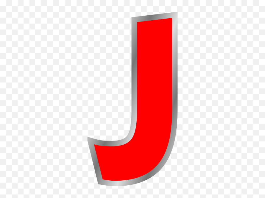 Red J Clipart - Clip Art J Png Emoji,J Emoji