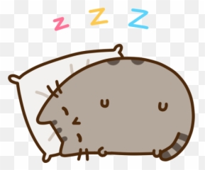Sticker Facebook Pusheen Imut Dan Lucu - Pusheen Sleeping Transparent Emoji,Cat And Zzz Emoji