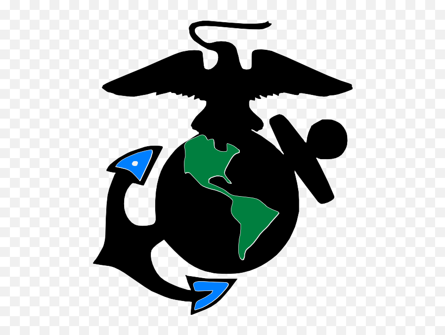 Free Marine Corps Emblem Silhouette - Us Marines Decal Emoji,Usmc Flag Emoji