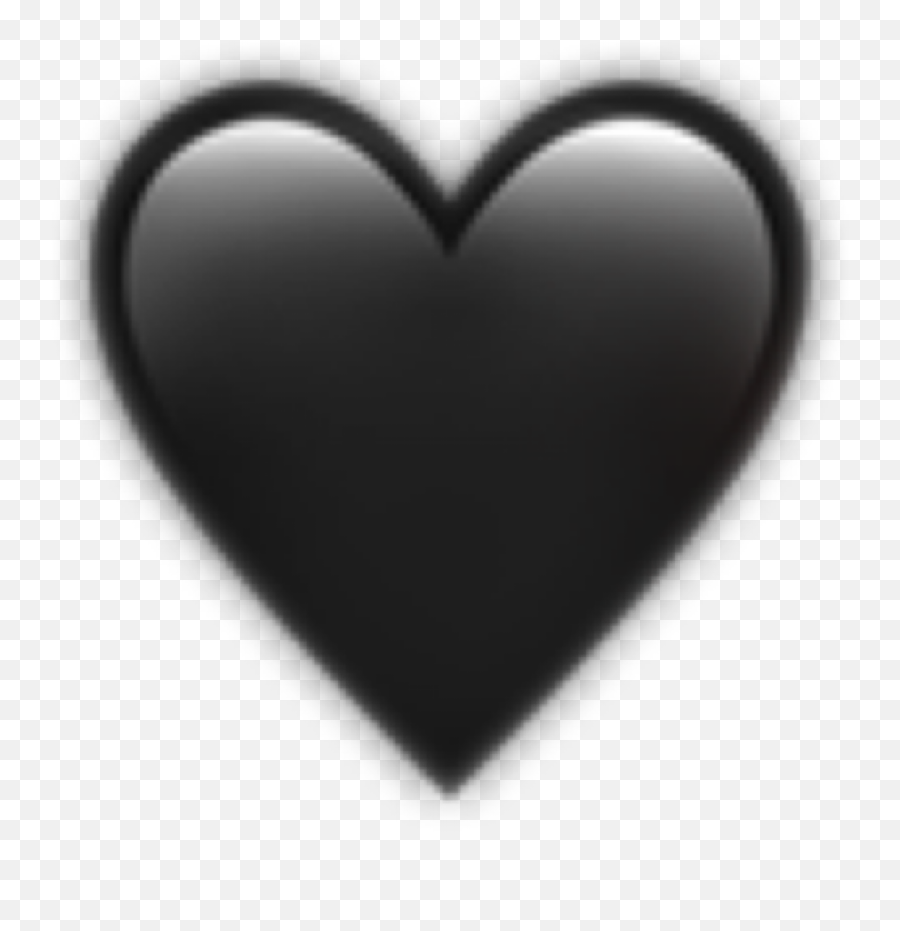 Black Emoji Heart Sticker - Iphone Black Heart Emoji,Black Emoji Png