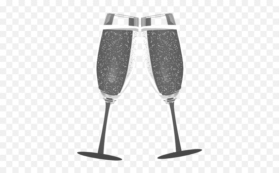 Champagne Clip Art - Silver Champagne Glasses Clipart Full Clip Art Silver Champagne Glasses Png Emoji,Champagne Emoji