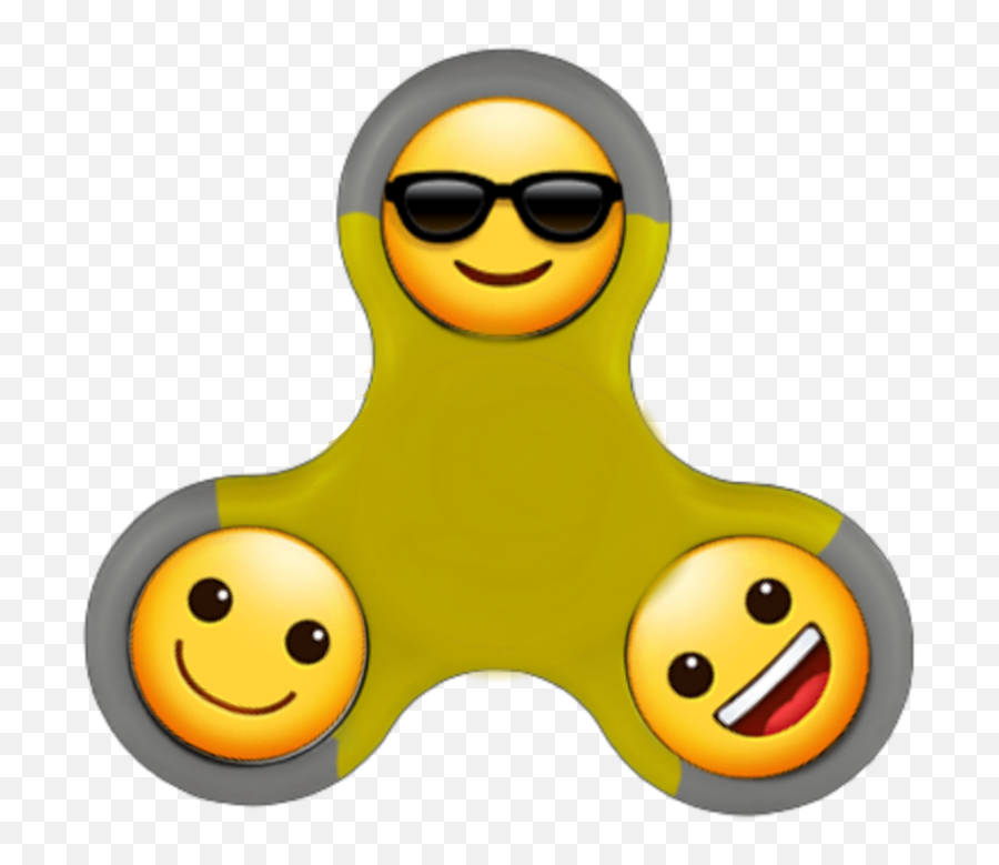 Fidgetspinner Sticker - Happy Emoji,Fidget Spinner Emoticon