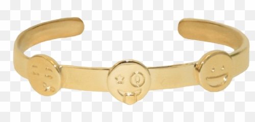 Emoji Cuff - Bracelet,Gold Emoji
