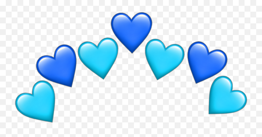 Download Hd Hearts Heart Crown Blue - Transparent Background Blue Heart Emojis,Blue Heart Emoji Png