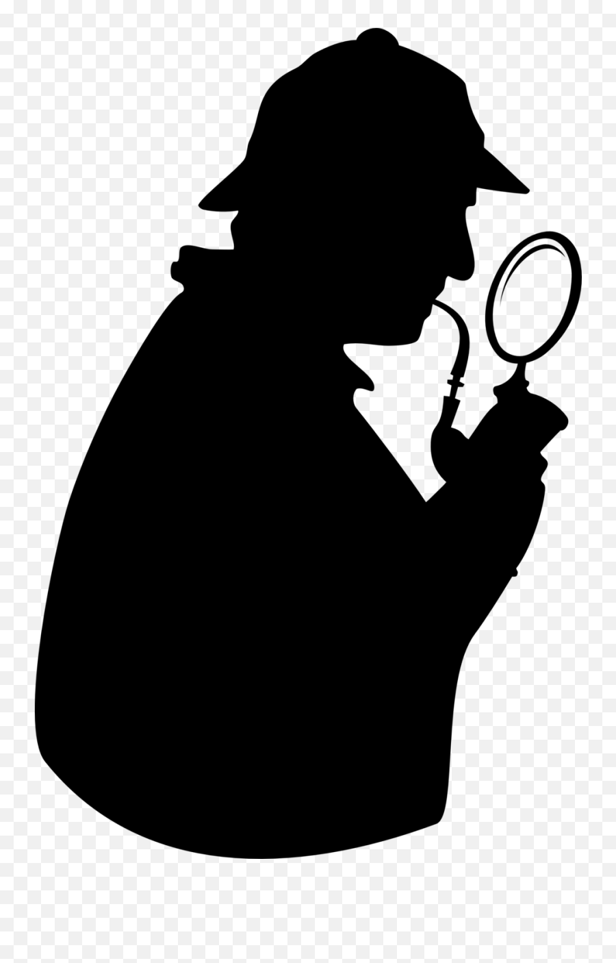 Public Domain Clip Art Image - Sherlock Holmes Silhouette Emoji,Sherlock Holmes Emoji