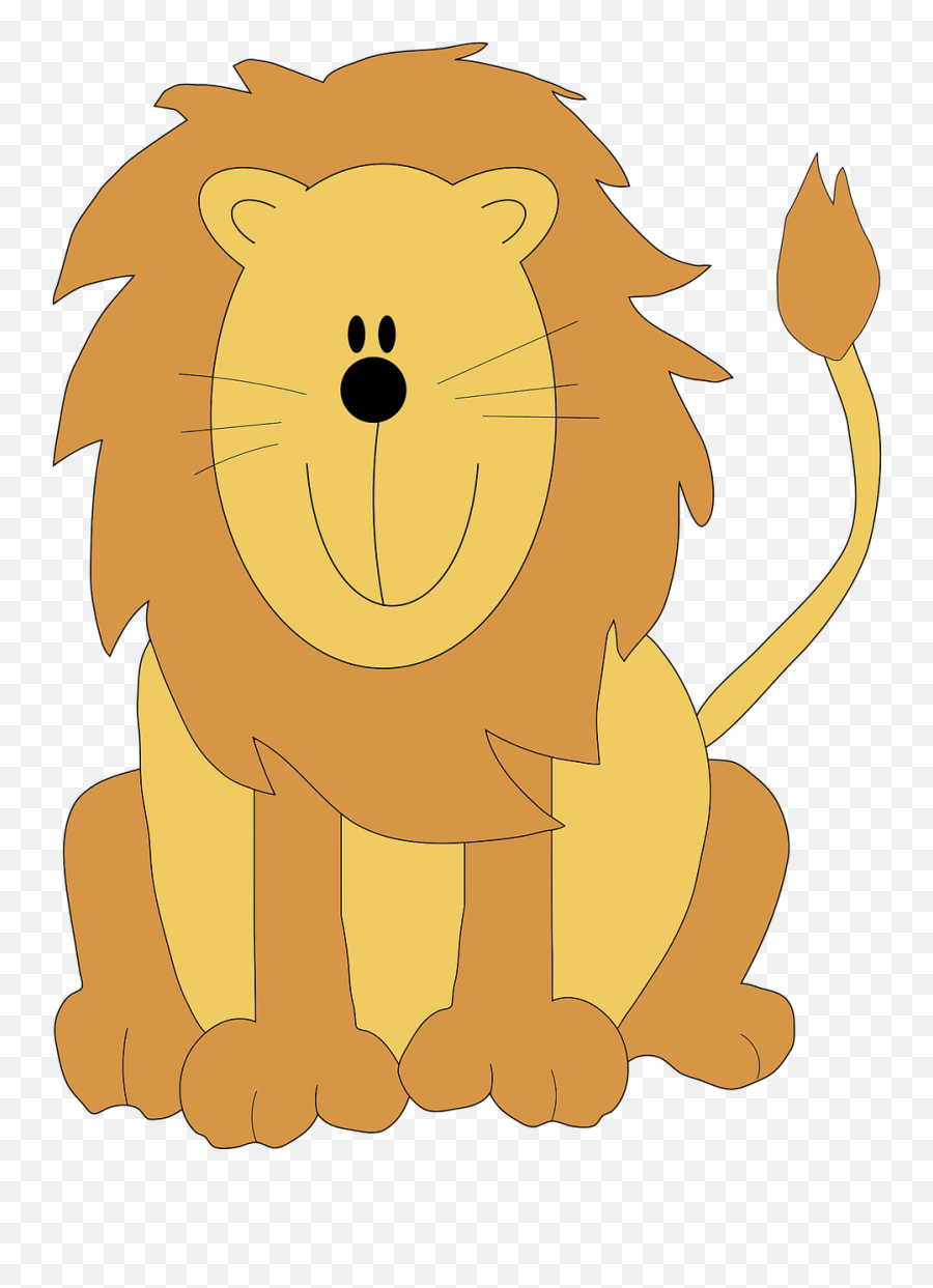 Cartoon Cat Feline King Of The Jungle Lion - Cute Lion Clipart Emoji,Snake Emoji