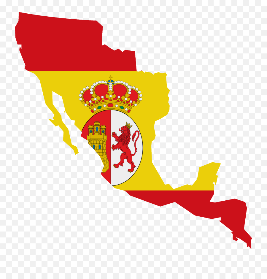Flag Map Of Viceroyality Of New Spain - Mexican Flag And Map Emoji,Spain Flag Emoji