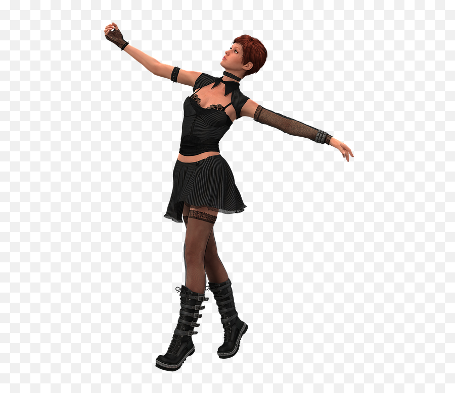 Woman Punk Gothic - Cosplay Emoji,Dancing Girl Emoji Costume