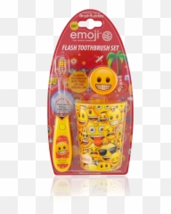 Brush Buddies Emoji Flash Toothbrush Gift Set - Brush Buddies,Toothbrush Emoji