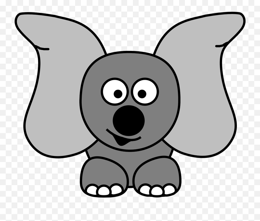 Download Free Photo Of Jug Ears Elephant Dumbo Ears Grey - Cartoon Hippopotamus Clipart Free Emoji,Easter Island Head Emoji