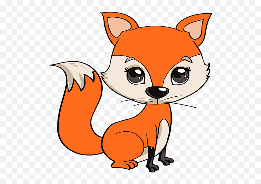 How To Draw A Baby Fox - Drawings Of Baby Foxes Emoji,Fox Emoji Facebook