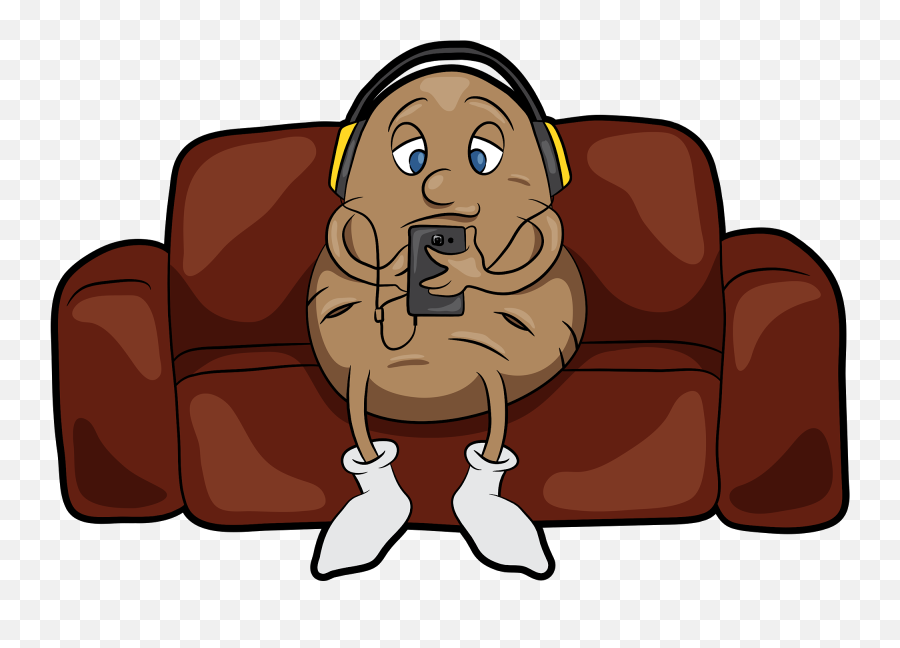 Lazy Clipart Couch Tv Lazy Couch Tv - Couch Potato Png Emoji,Mole Emoji