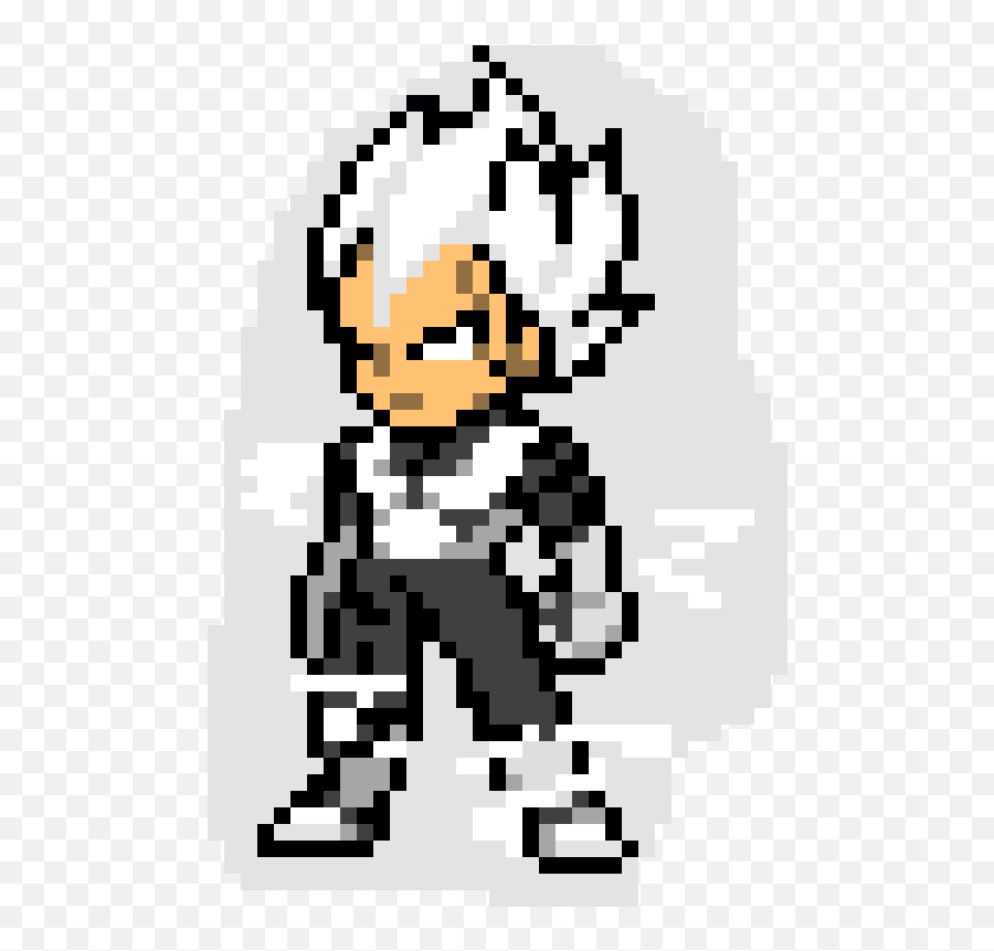 Ssj White Vegeta - Pixel Art Dragon Ball Vegeta Emoji,Dragon Text Emoticon