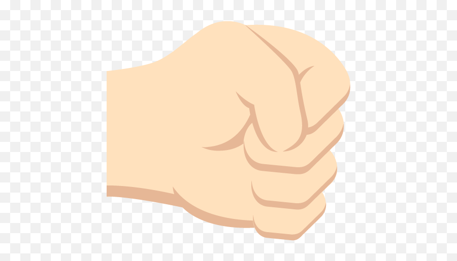 Right Facing Fist Light Skin Tone Emoji Emoticon Vector Icon - Illustration,Emoji Fist