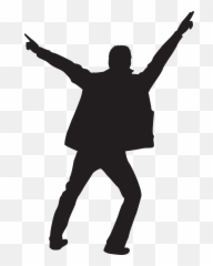 Dancing Clipart Man - Person Silhouette Png Emoji