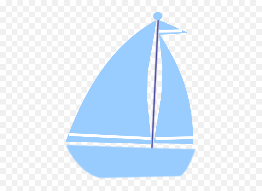 Sailboat Clipart Blue - Blue Sailboat Clipart Emoji,Sail Boat Emoji