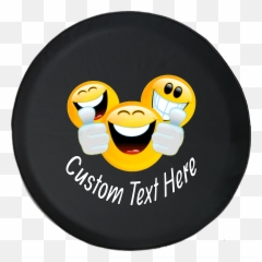 Spare Tire Cover Personalized Happy Emoji,Tie Dye Emoji
