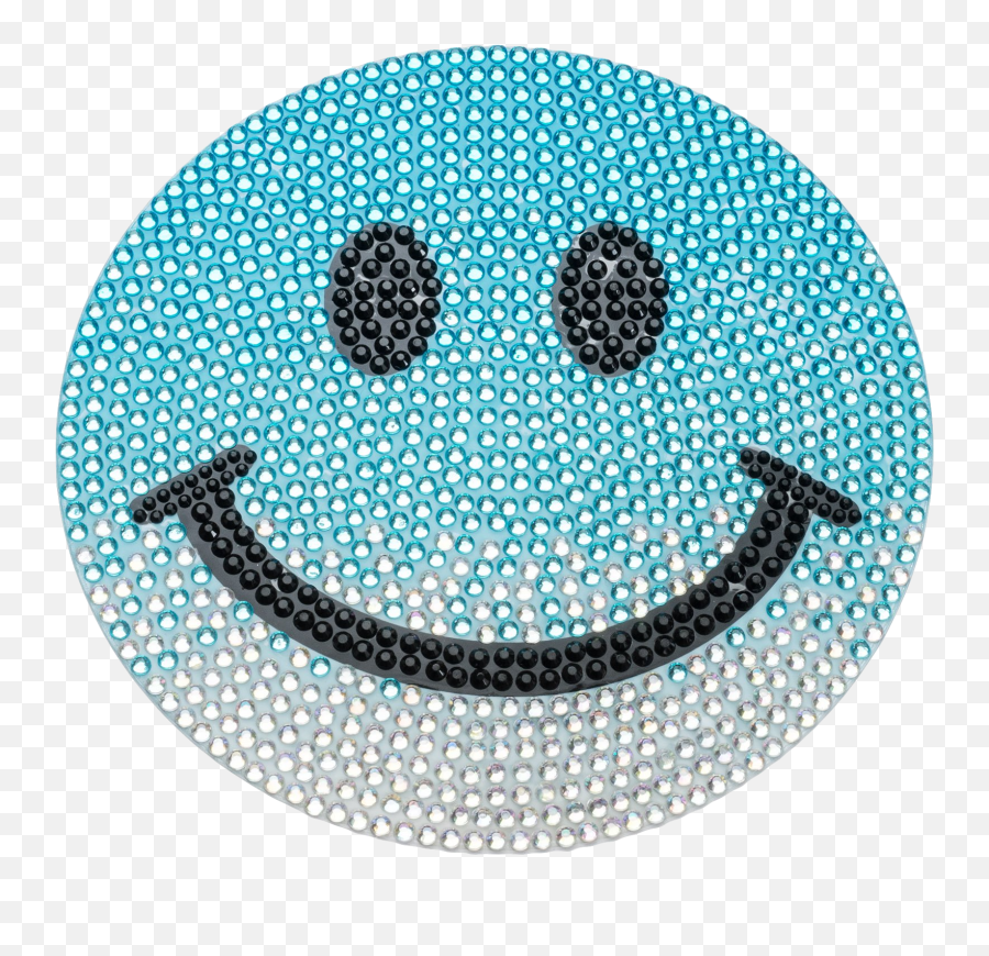 Happy Face Emoji Rhinestone Sticker Decal - Smiley,Rock Face Emoji