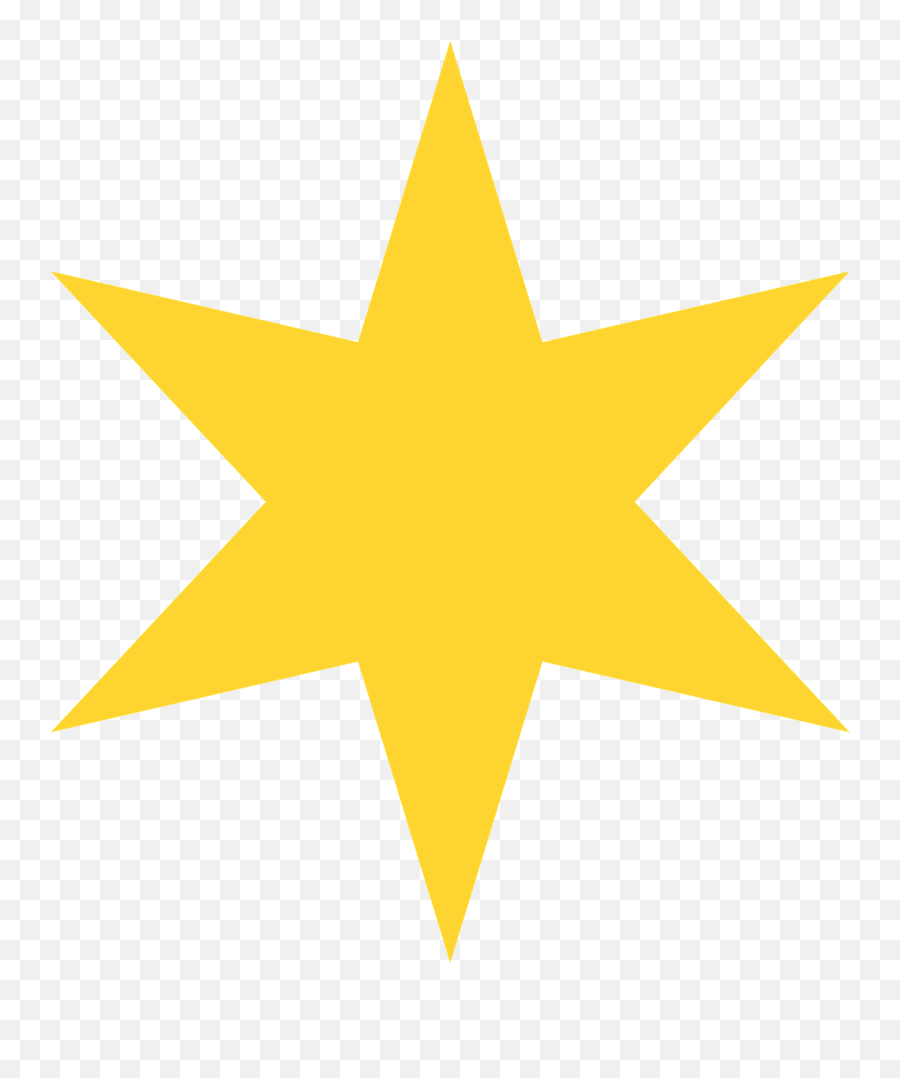 Six - White Chicago Star Png Emoji,Gold Star Emoji
