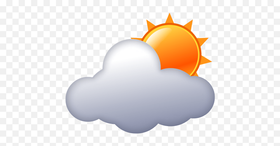 Sun Behind Cloud Emoji For Facebook Email Sms - Sunny Emoji Png,Sun Emoji