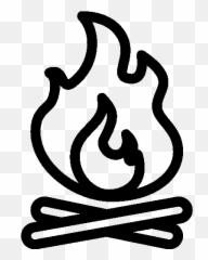 Travel Campfire Icon iOS 7 Iconset Icons8 - Fire Clipart Black And White Emoji