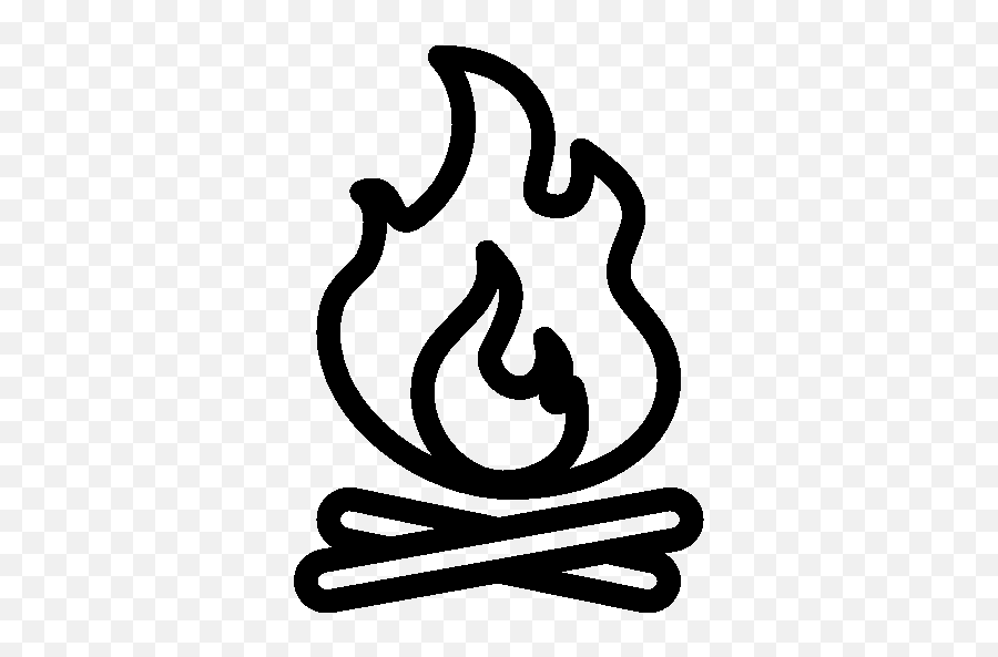 Travel Campfire Icon Ios 7 Iconset Icons8 - Campfire Fire Clipart Black And White Emoji,Is There A Campfire Emoji