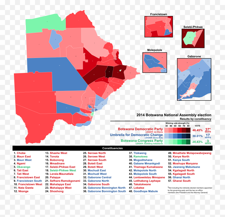 2014 Botswana National Assembly - Botswana Election Results 2019 Emoji,10 Umbrella Emoji