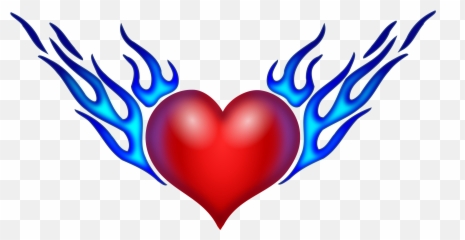Burning Heart Vector Art Image - Draw A Cool Heart Emoji,Money Wings Emoji