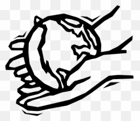 Earth In Gentle Hands - Helping Clip Art Emoji