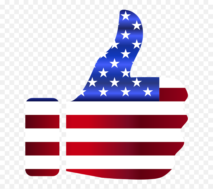 Agree America Approve - American Thumbs Up Emoji,White Flag Emoji